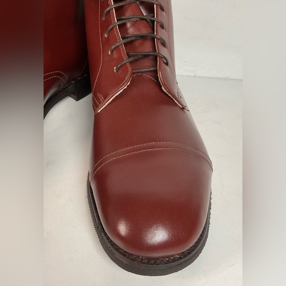 Marlborough England Jodhpur Lace Up Boots | Burgundy Calf | UK 9 | US 10 main image 12